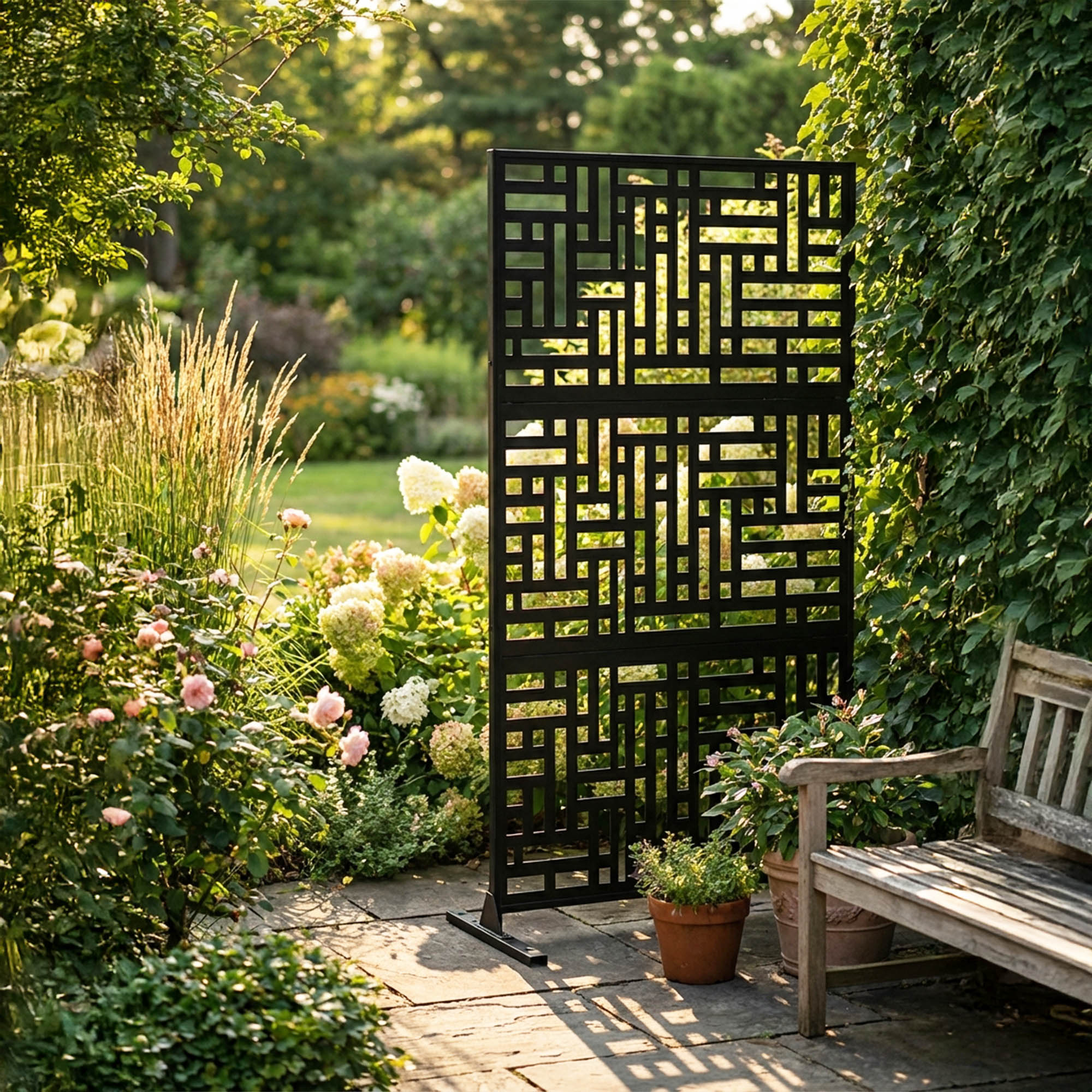 10 x Mosaic Garden Patio Interlocking Composite Deck Tiles