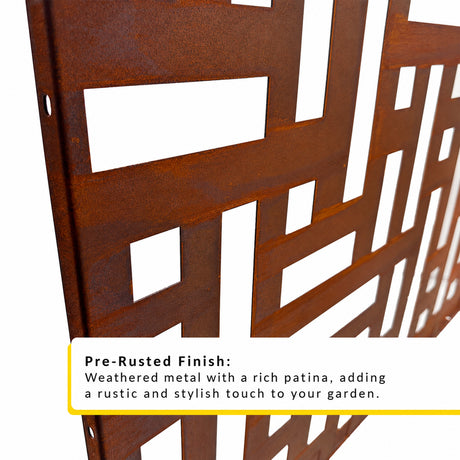 Metal Indoor/Outdoor Privacy Screen 90cm x 180cm - Maze
