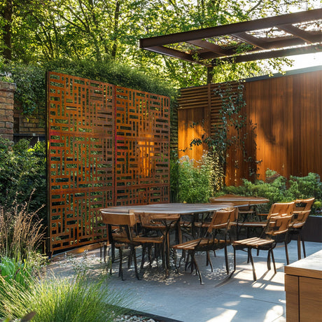 Metal Outdoor Privacy Screen 90cm x 180cm - Maze