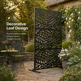 Metal Indoor/Outdoor Privacy Screen 90cm x 180cm - Leaf