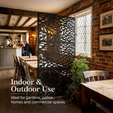 Metal Indoor/Outdoor Privacy Screen 90cm x 180cm - Leaf