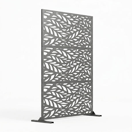 Metal Indoor/Outdoor Privacy Screen 90cm x 180cm - Leaf