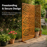 Metal Indoor/Outdoor Privacy Screen 90cm x 180cm - Leaf