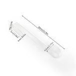 30cm long white metal wreath hook with measurements on a white background