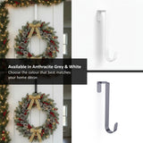 Metal Wreath Door Hanger - Grey or White