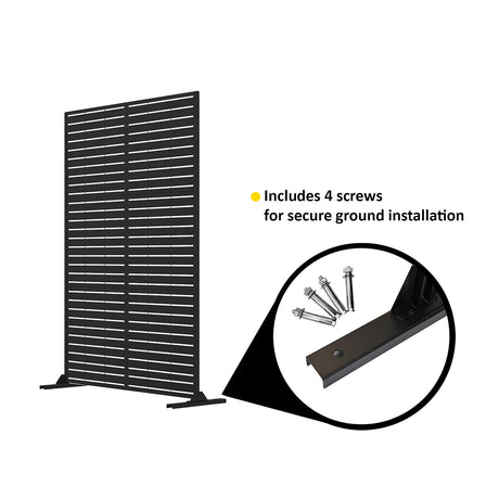 Metal Indoor/Outdoor Privacy Screen 90cm x 180cm - Slats