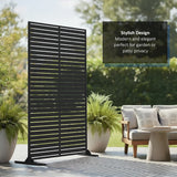 Metal Outdoor Privacy Screen 90cm x 180cm - Slats
