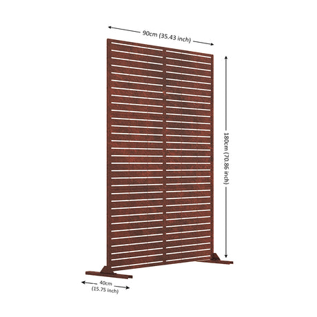 Metal Indoor/Outdoor Privacy Screen 90cm x 180cm - Slats