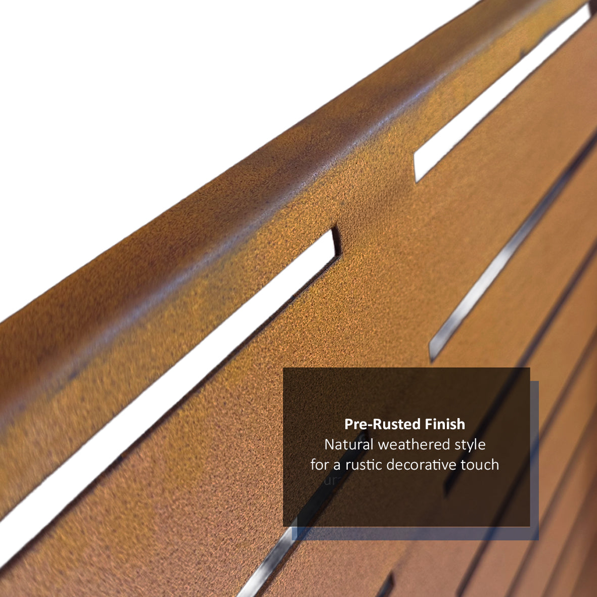 Metal Outdoor Privacy Screen 90cm x 180cm - Slats