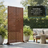 Metal Outdoor Privacy Screen 90cm x 180cm - Slats