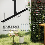 Freestanding Outdoor Privacy Screen with Stand 122cm x 198cm - Slats