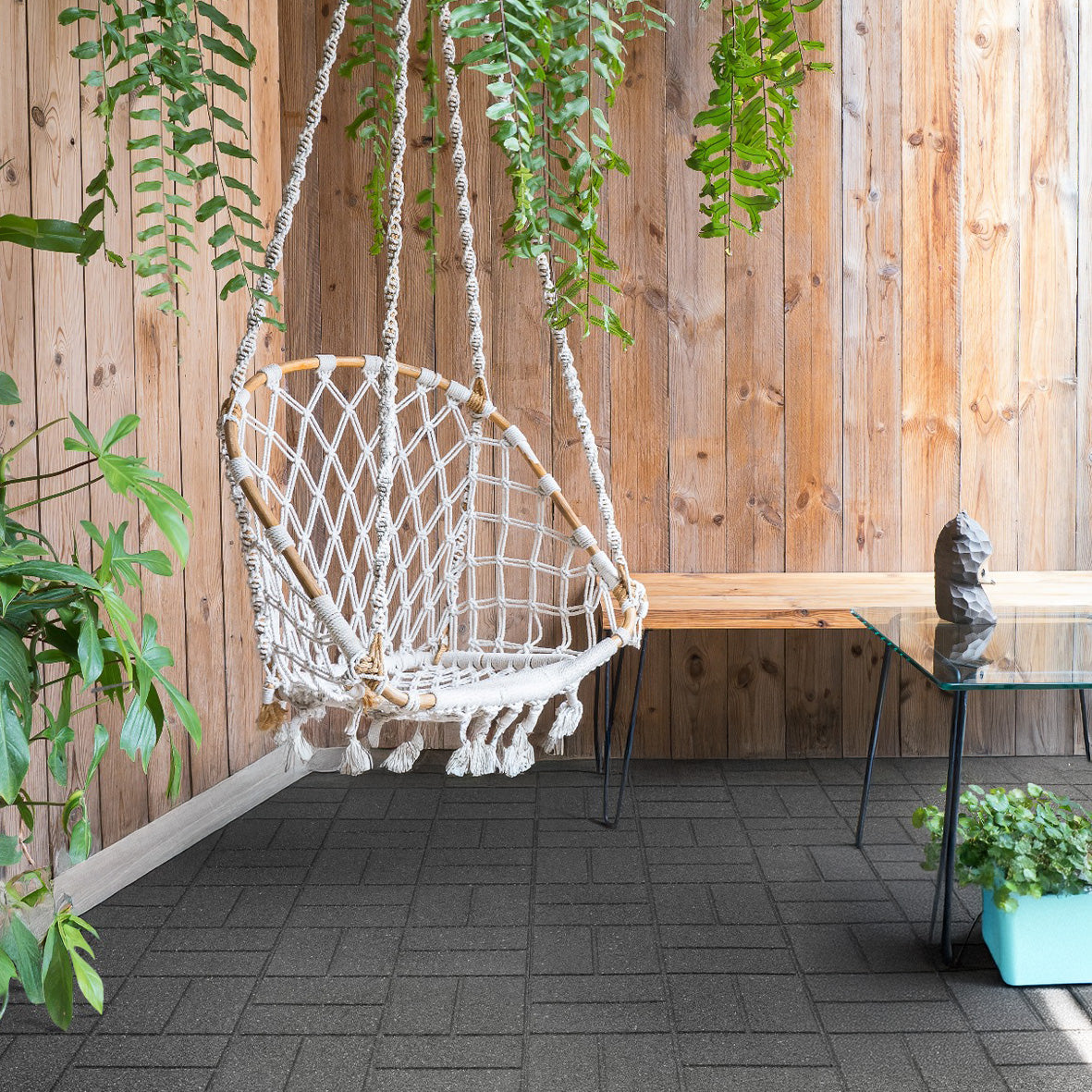 Reversable Garden Stepping Stones Decking Paver 40x40cm