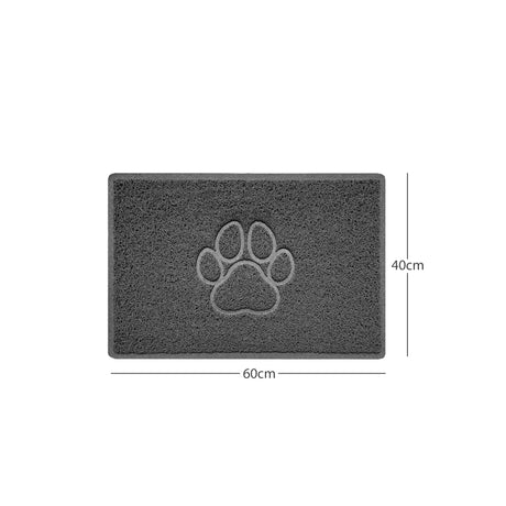 "Paw Print" Embossed Loofah Textured Spaghetti Door Mat