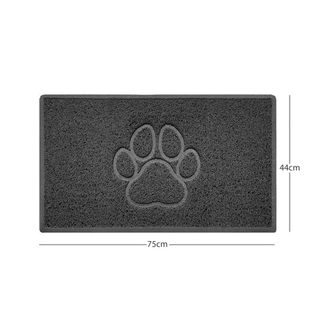 "Paw Print" Embossed Loofah Textured Spaghetti Door Mat