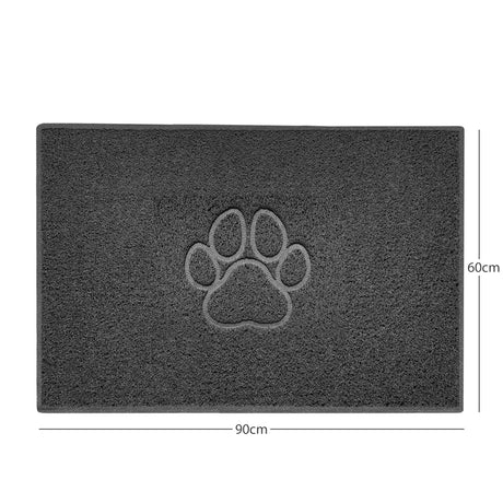 "Paw Print" Embossed Loofah Textured Spaghetti Door Mat