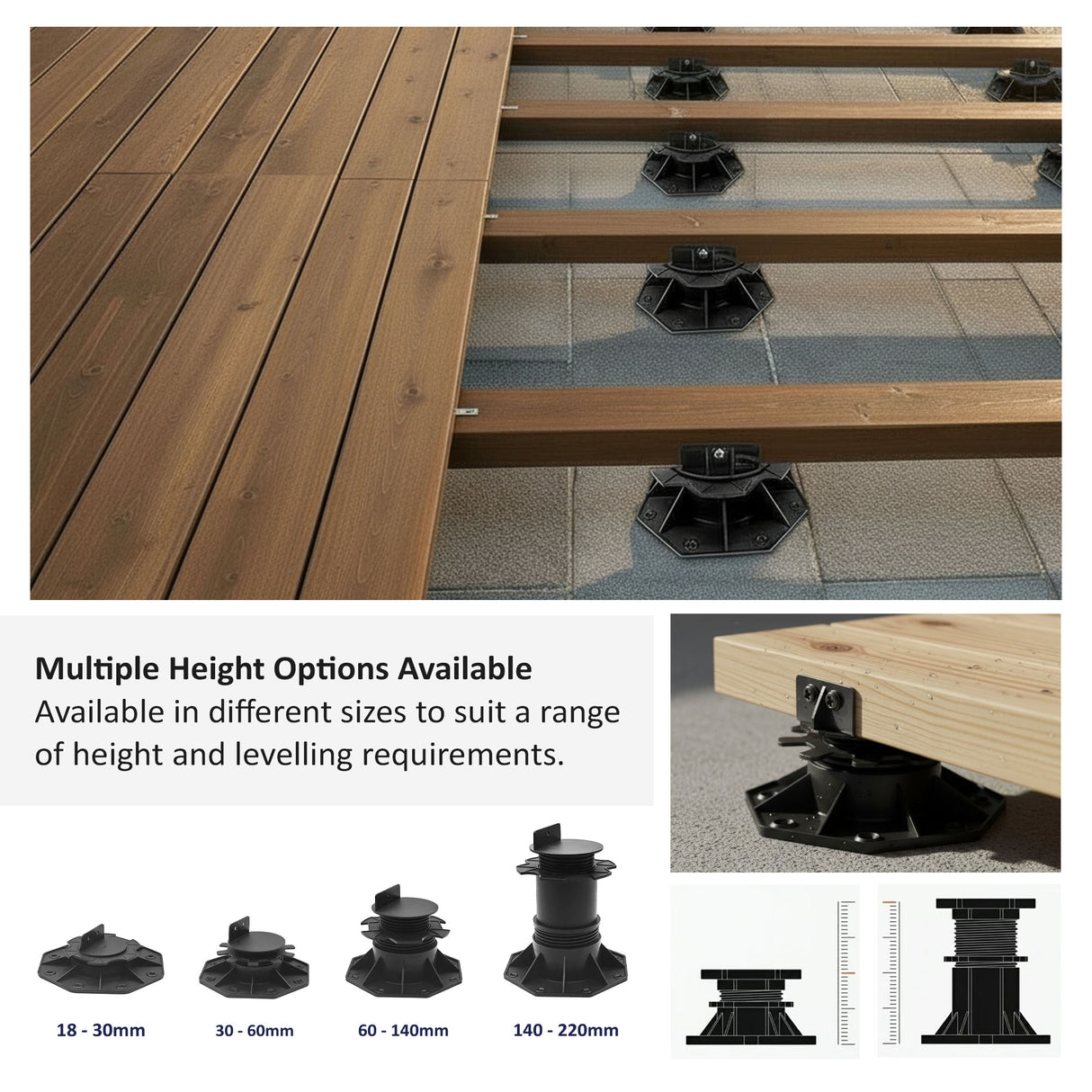 Adjustable Pedestals Riser for Joist