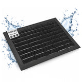Integrated Brush Strip Door Mat with Elevated Drainage Design