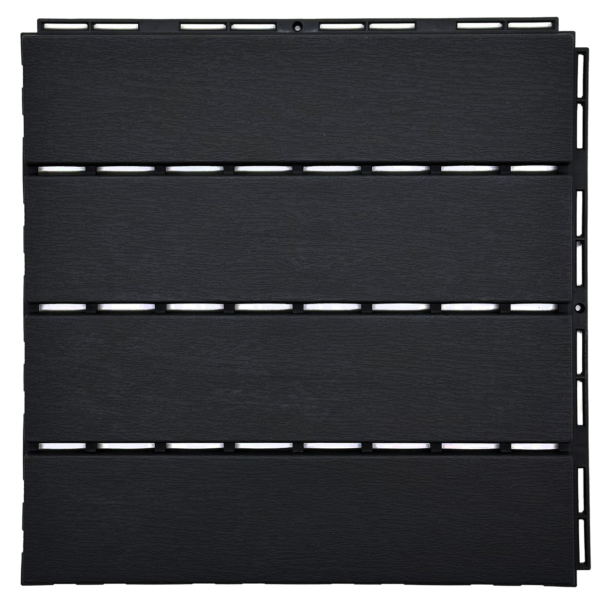 Pack of 12 Polydeck PVC Decking Tiles - Black