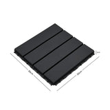 Pack of 12 Polydeck PVC Decking Tiles - Black