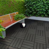 Pack of 12 Polydeck PVC Decking Tiles - Black