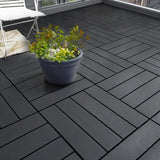 Pack of 12 Polydeck PVC Decking Tiles - Black