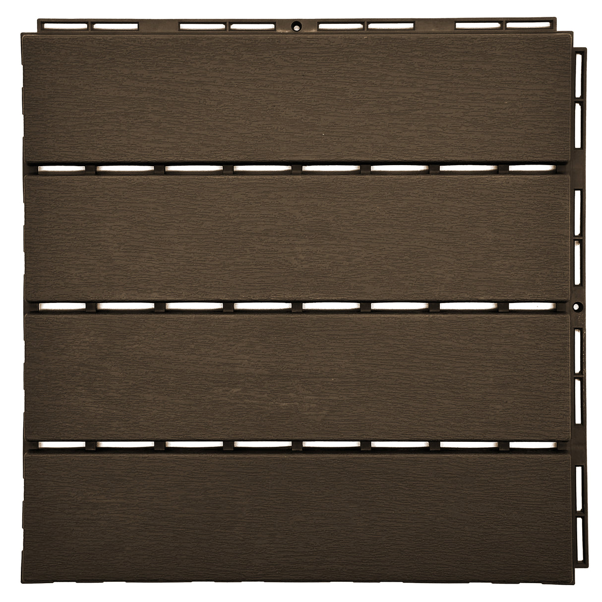 Pack of 12 Polydeck PVC Decking Tiles - Brown