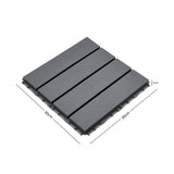 Pack of 12 Polydeck PVC Decking Tiles - Grey