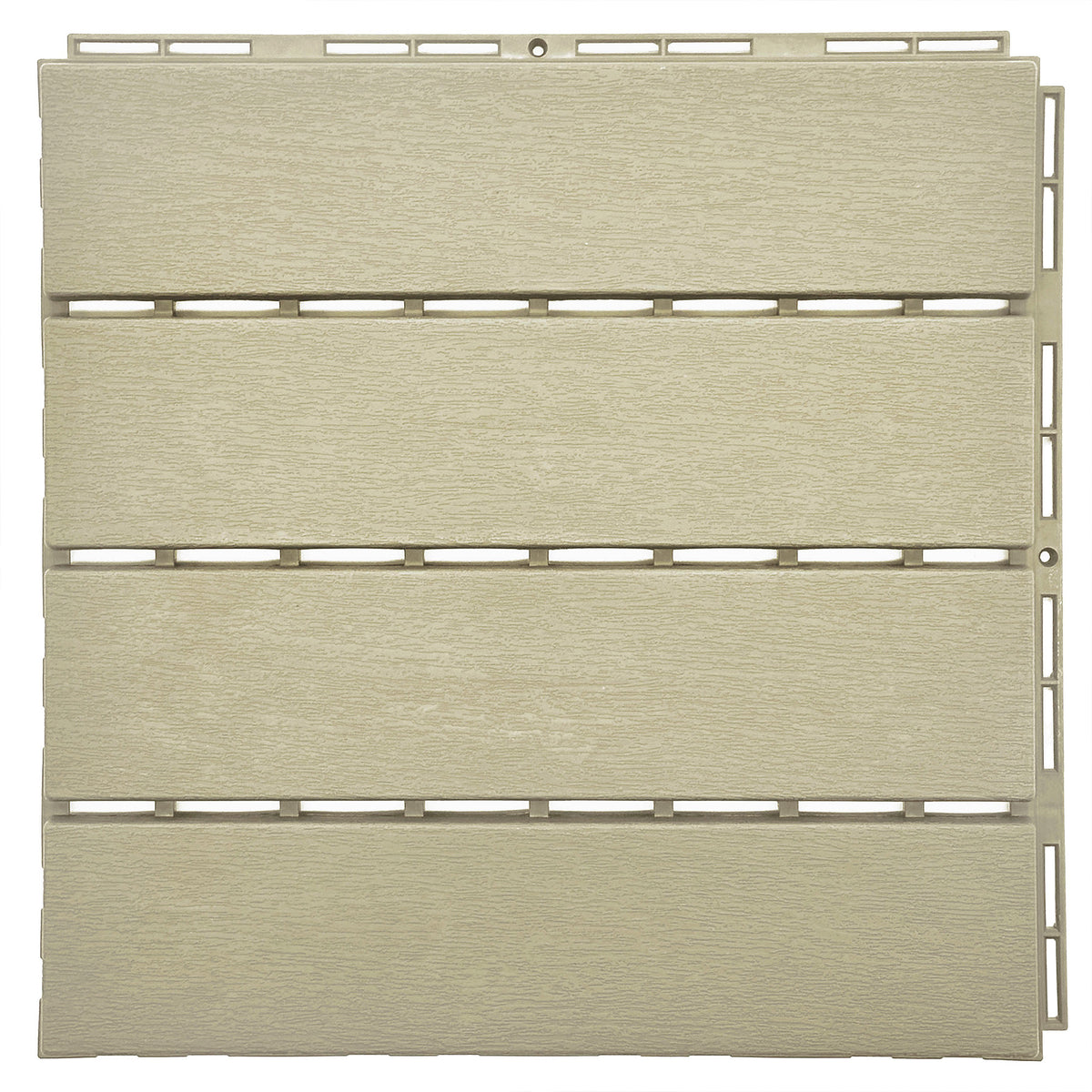 Pack of 12 Beige Polydeck PVC Decking Tiles – Easy Interlocking Outdoor ...