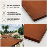 Pre-Rusted Metal Stepping Stones – Garden Pathway Paving Slabs