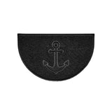 Anchor Embossed Halfmoon Spaghetti Indoor/Outdoor Doormat