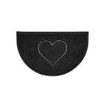 Heart Embossed Halfmoon Indoor/Sheltered Outdoor Spaghetti Doormat