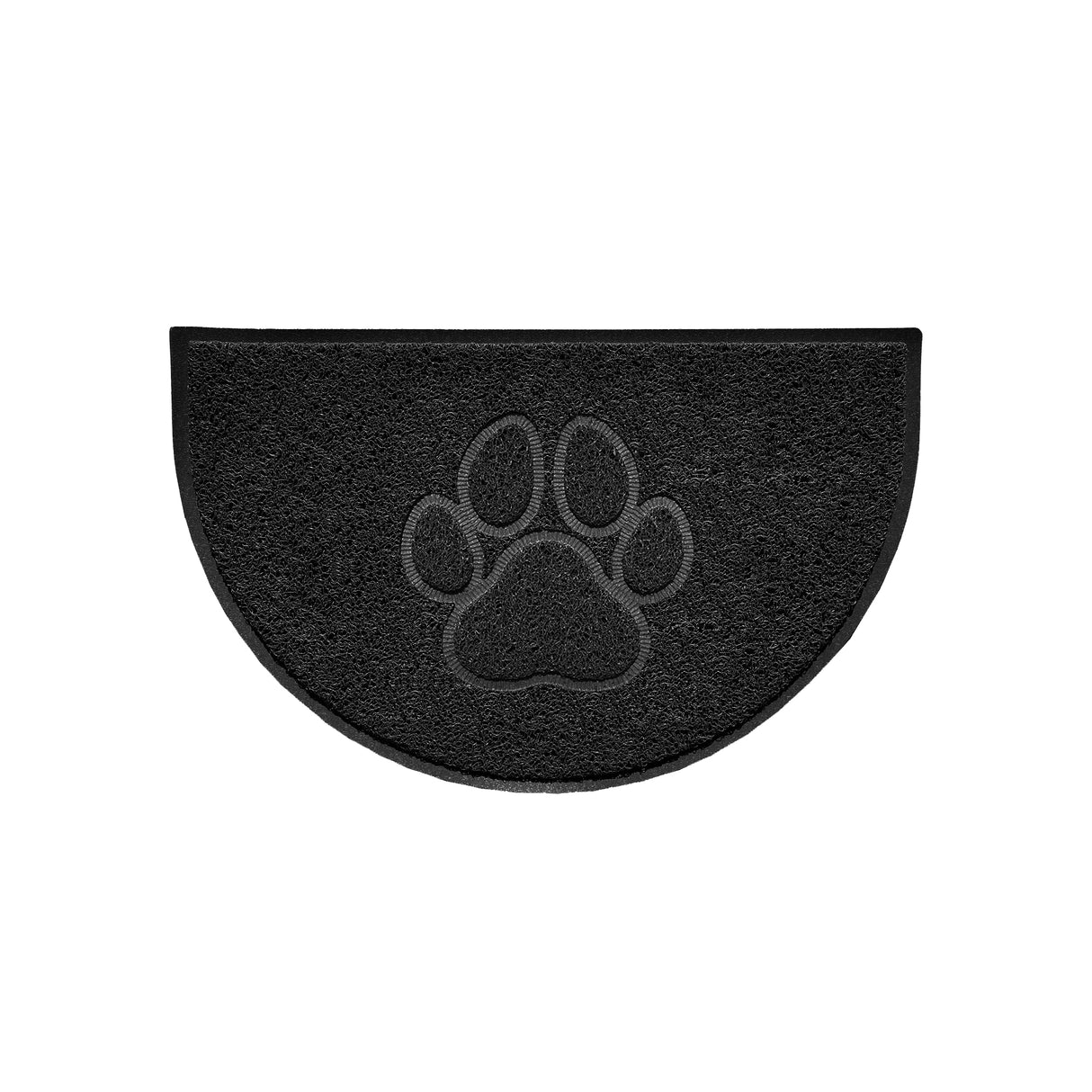 Paw Embossed Halfmoon Indoor/Sheltered Outdoor Spaghetti Doormat