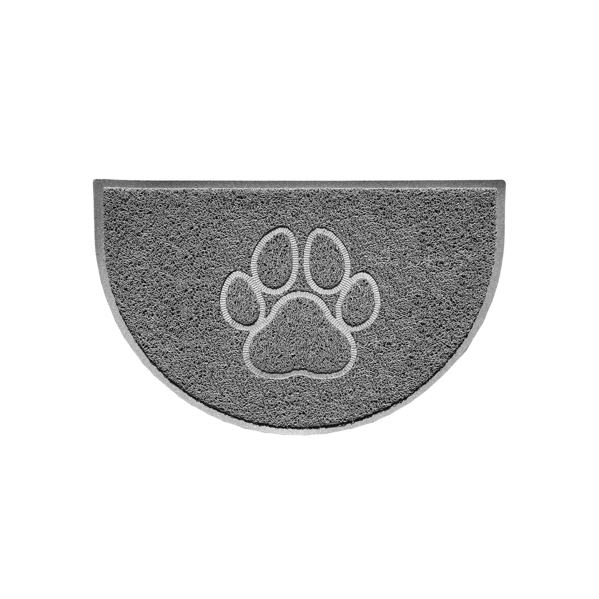 Paw Embossed Halfmoon Indoor/Sheltered Outdoor Spaghetti Doormat