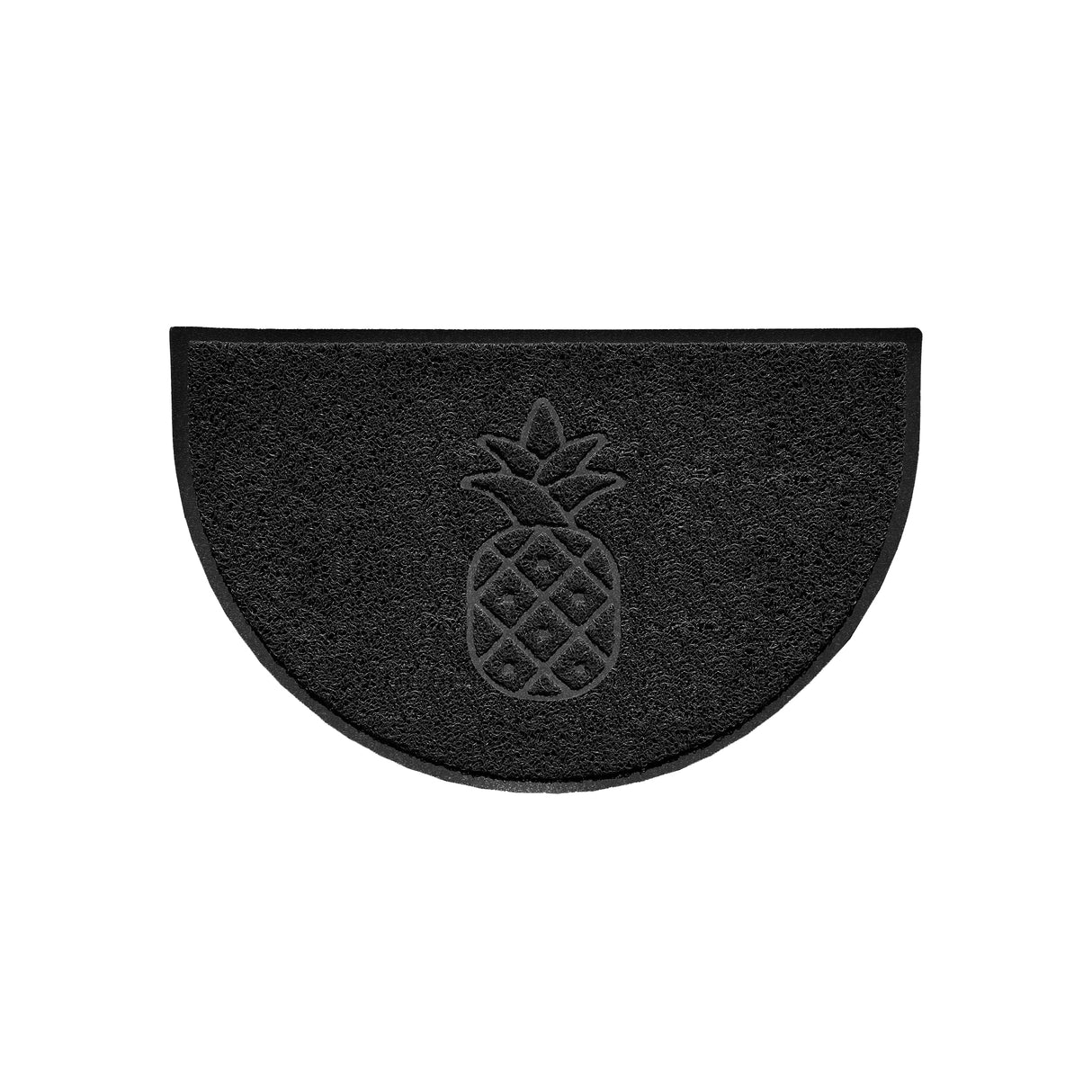 Pineapple Embossed Halfmoon Indoor/Sheltered Outdoor Spaghetti Doormat