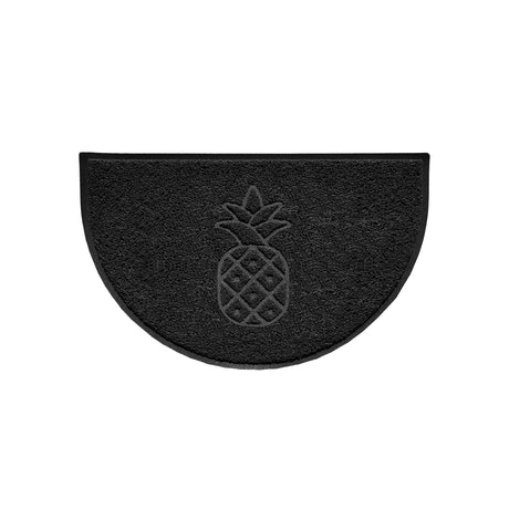 Pineapple Embossed Halfmoon Indoor/Sheltered Outdoor Spaghetti Doormat