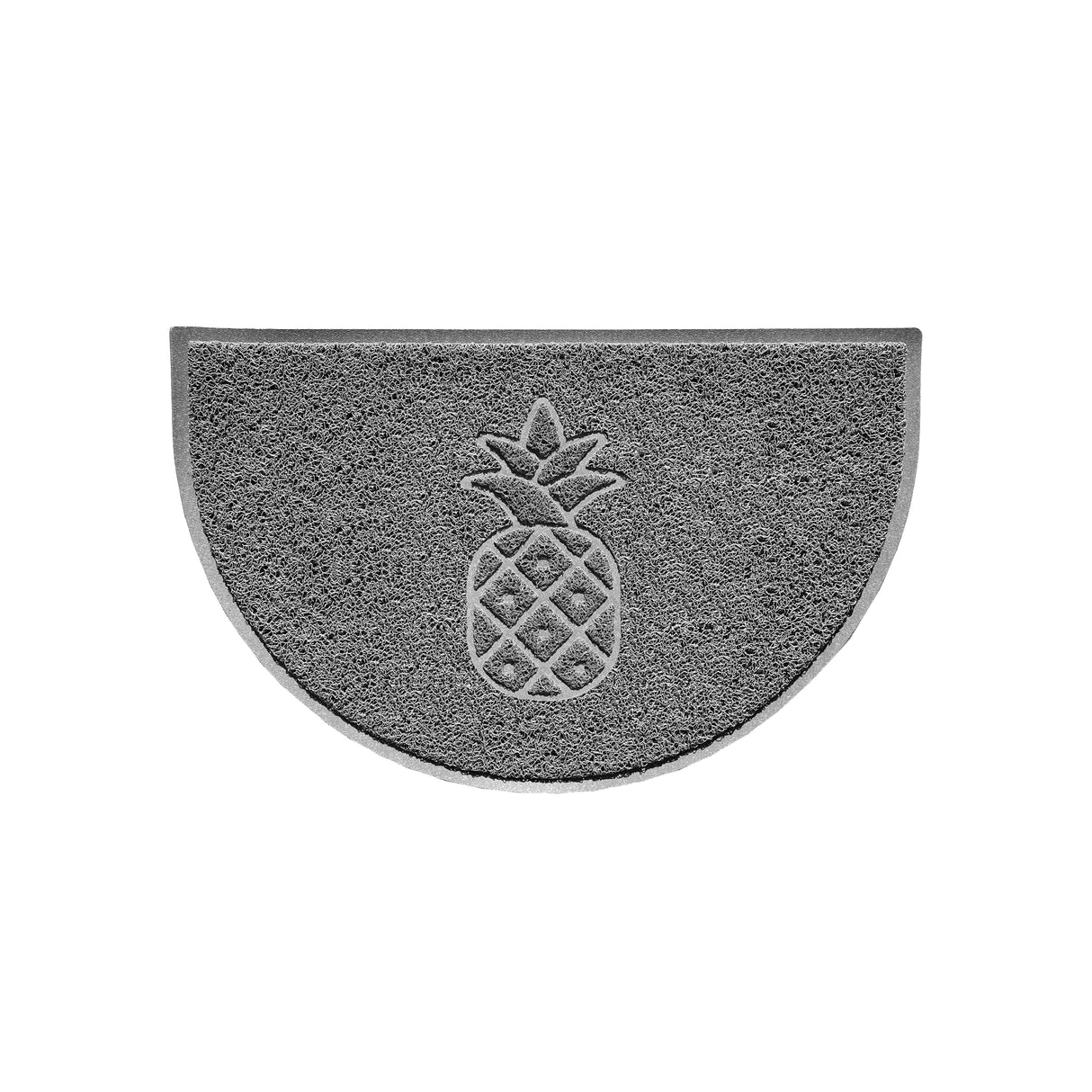 Pineapple Embossed Halfmoon Indoor/Sheltered Outdoor Spaghetti Doormat