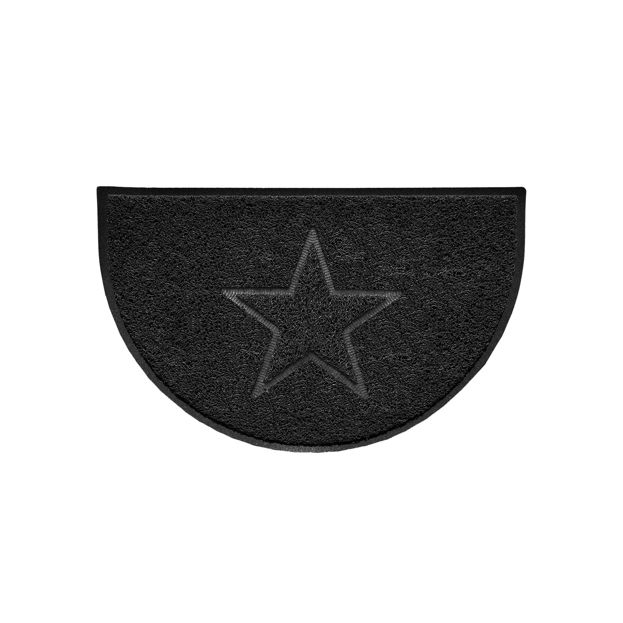 Star Embossed Halfmoon Indoor/Sheltered Outdoor Spaghetti Doormat