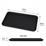 Shoes, Boots & Wellies Tray - Plain Black - Soft Rubber