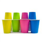 Disposable Coloured Paper Party Cups – 8oz & 12oz