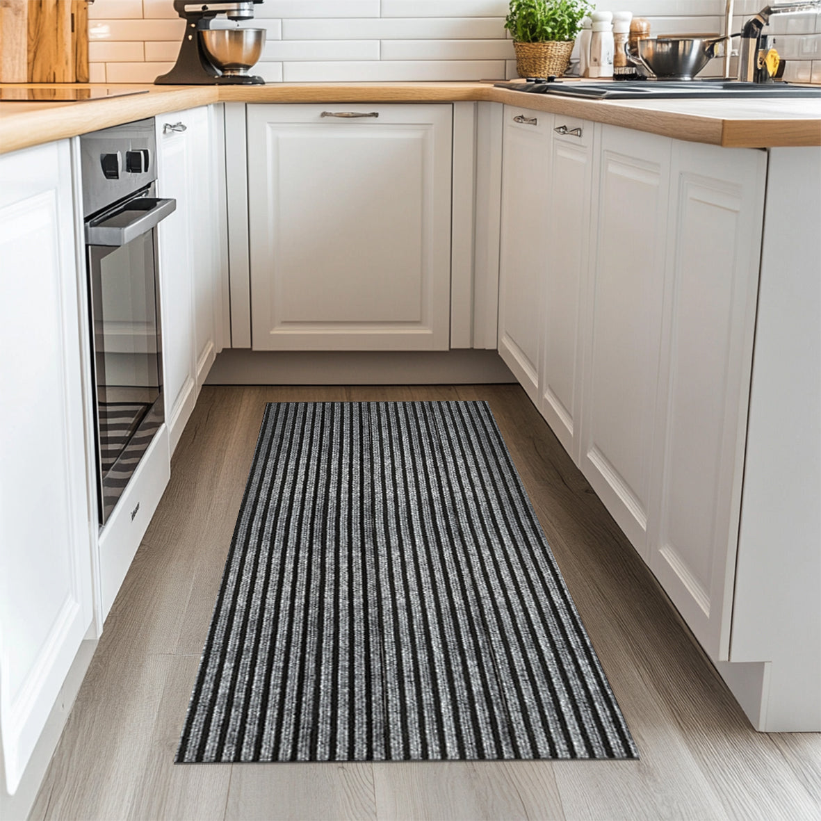 Striped Needlefelt Kitchen Runner 60cm x 200cm