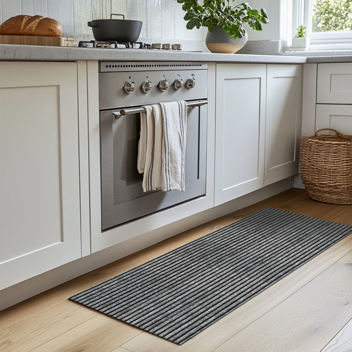 Striped Needlefelt Kitchen Runner 60cm x 150cm