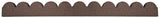 Recycled Rubber Scallop Garden Edging Border - Eco Friendly - Brown