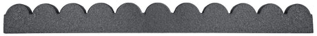 Recycled Rubber Scallop Garden Edging Border - Grey