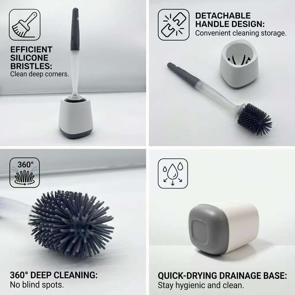 Toilet Brush with Bleach Dispensing Handel