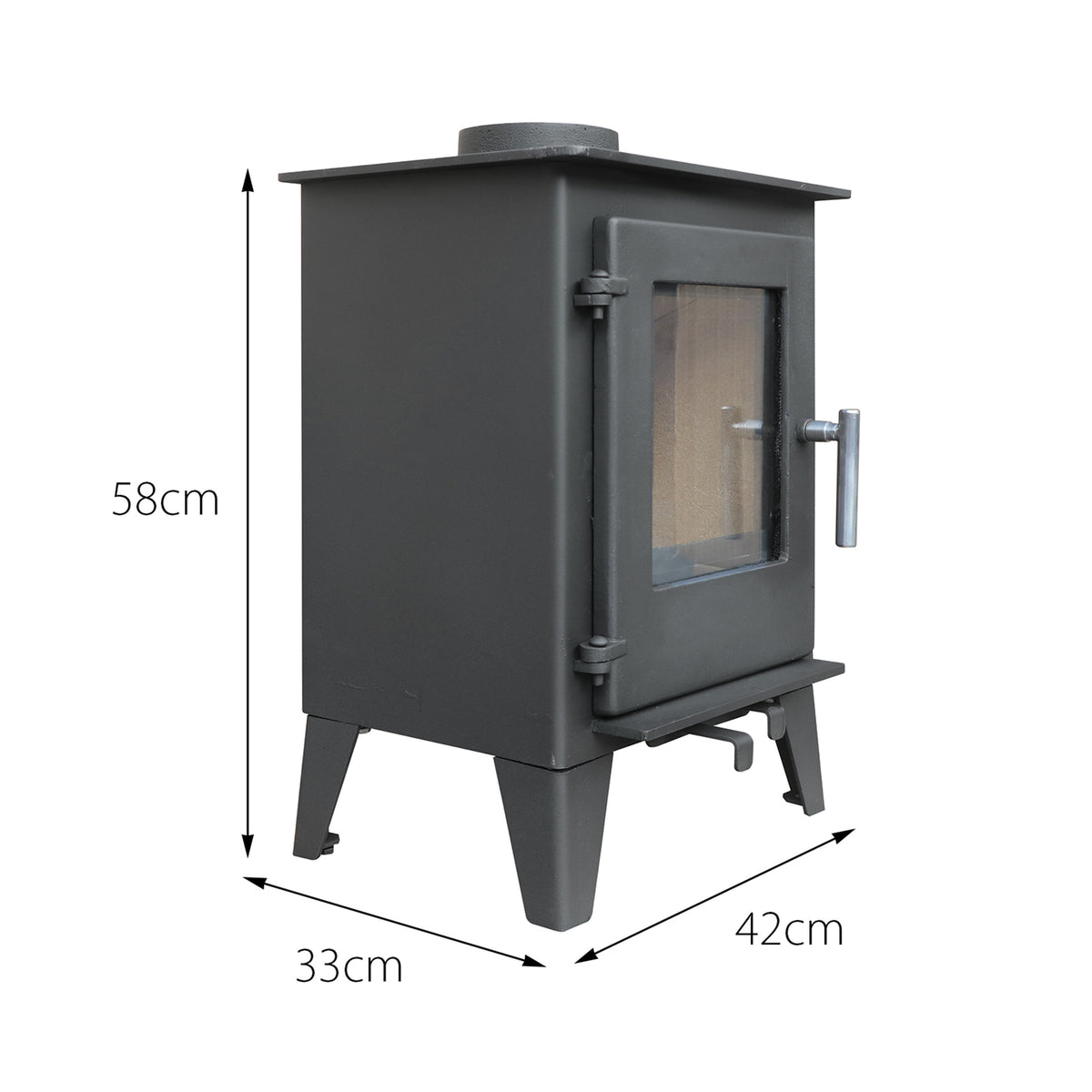 5kW Steel Defra Approved Multi-Fuel Burning Stove - ST001