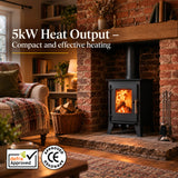 5kW Steel Defra Approved Multi-Fuel Burning Stove - ST001