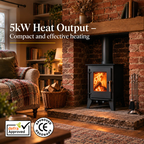 5kW Steel Defra Approved Multi-Fuel Burning Stove - ST001