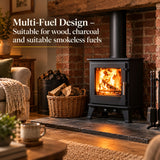 5kW Steel Defra Approved Multi-Fuel Burning Stove - ST001