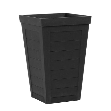 Savana Black Plank Recycled Rubber Plant Pot