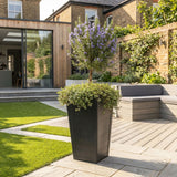 Savana Black Plank Recycled Rubber Plant Pot
